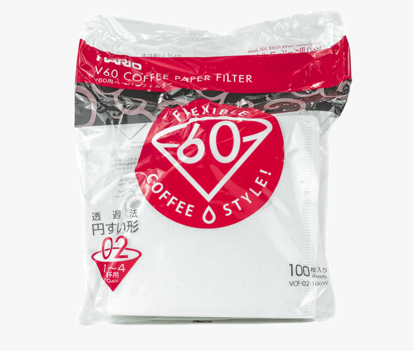 Hario V60 02 Filterpapier, weiß, 100 Stk